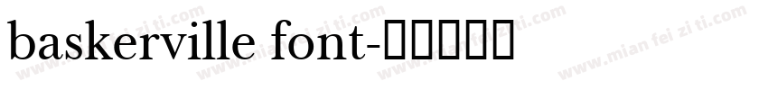 baskerville font字体转换